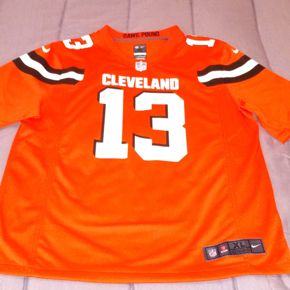 Nike Cleveland Browns #13 Odell Beckham Jr Game Jersey